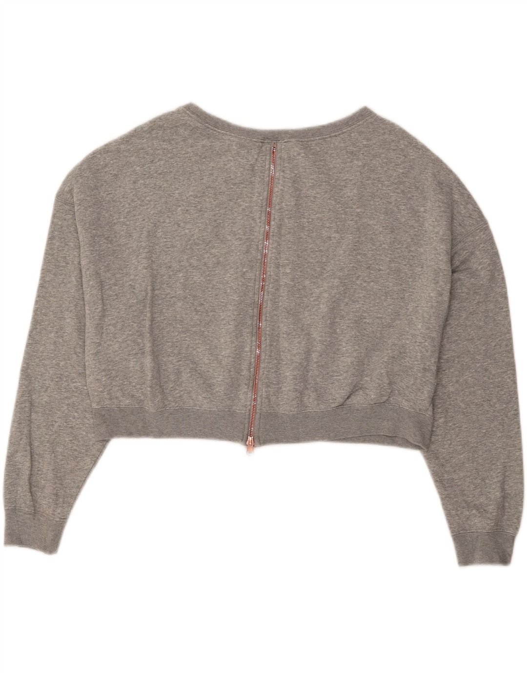 Nike Femme Crop Graphic Sweat-shirt surdimensionné UK 16 Grand Gris