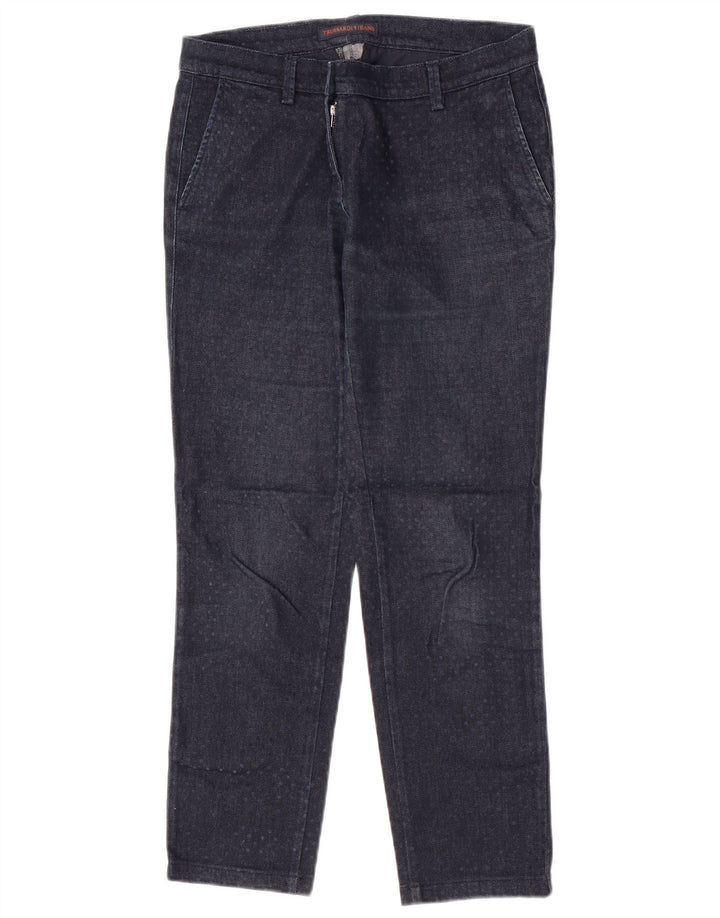 Trussardi Femme Jean Droit W30 L27 Bleu Marine Taché