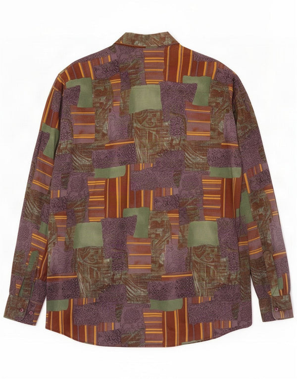 Angelo Litrico Chemise Homme Large Patchwork Multicolore Viscose