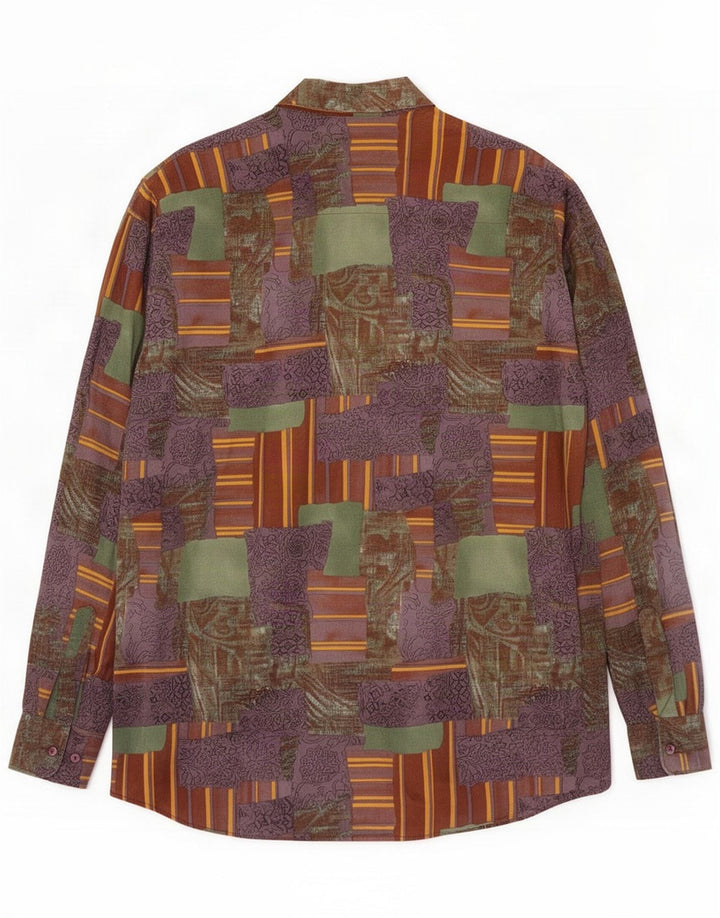 Angelo Litrico Chemise Homme Large Patchwork Multicolore Viscose