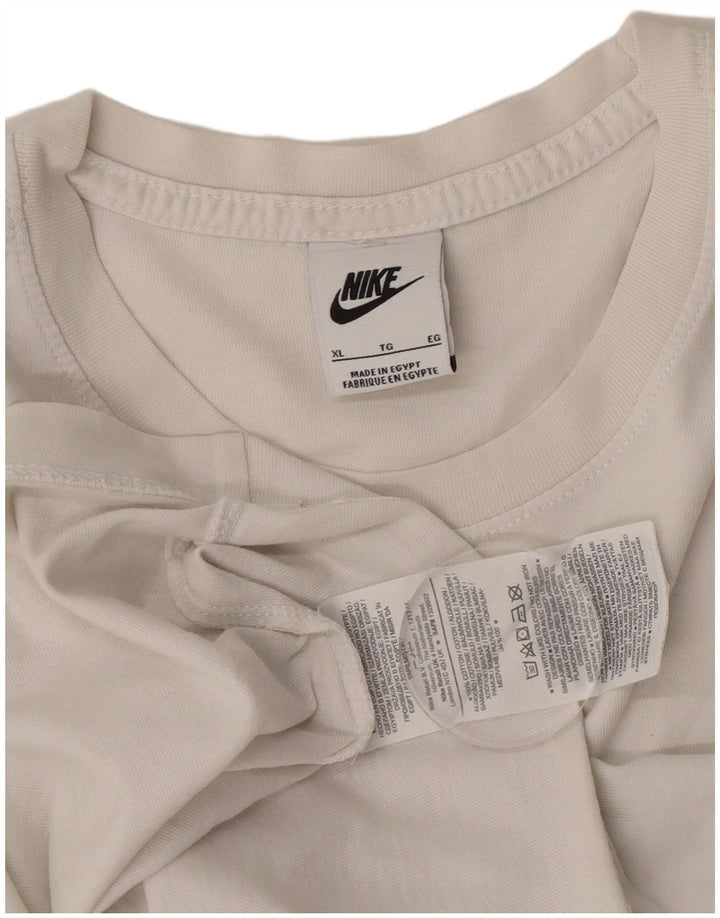 Nike T-Shirt Homme Haut XL Coton Blanc