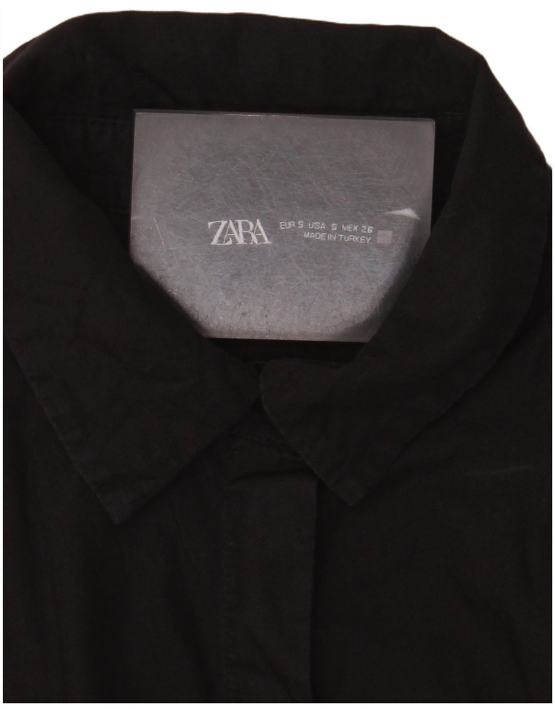 Zara Chemisier sans manches pour femme UK 8 Small Noir