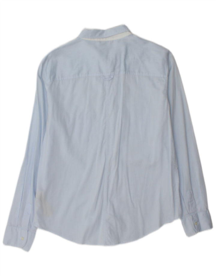 Massimo Dutti Chemise Femme Taille 42 Grand Coton Rayé Bleu
