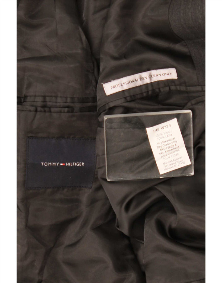 Tommy Hilfiger Veste blazer à 2 boutons pour homme UK 40 Large Gris Laine Classique