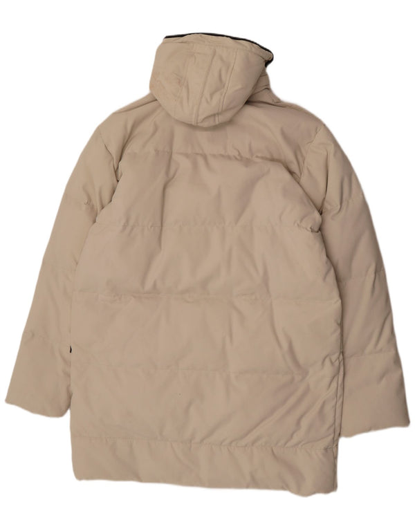 Diadora Manteau rembourré à capuche pour homme UK 42 XL Blanc cassé Polyamide