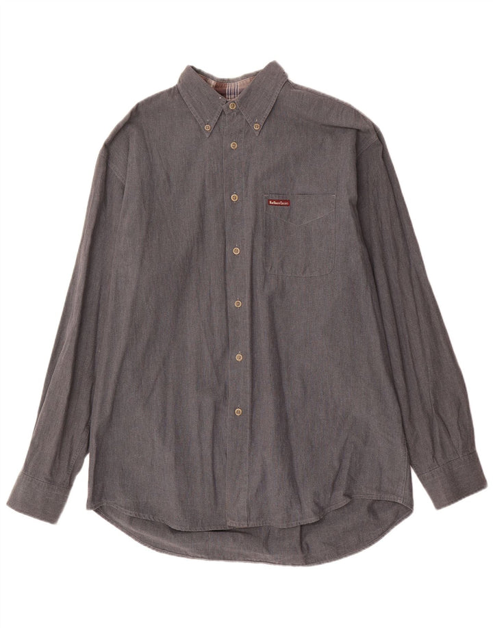Marlboro Classics Chemise à Carreaux Homme Large Gris Coton
