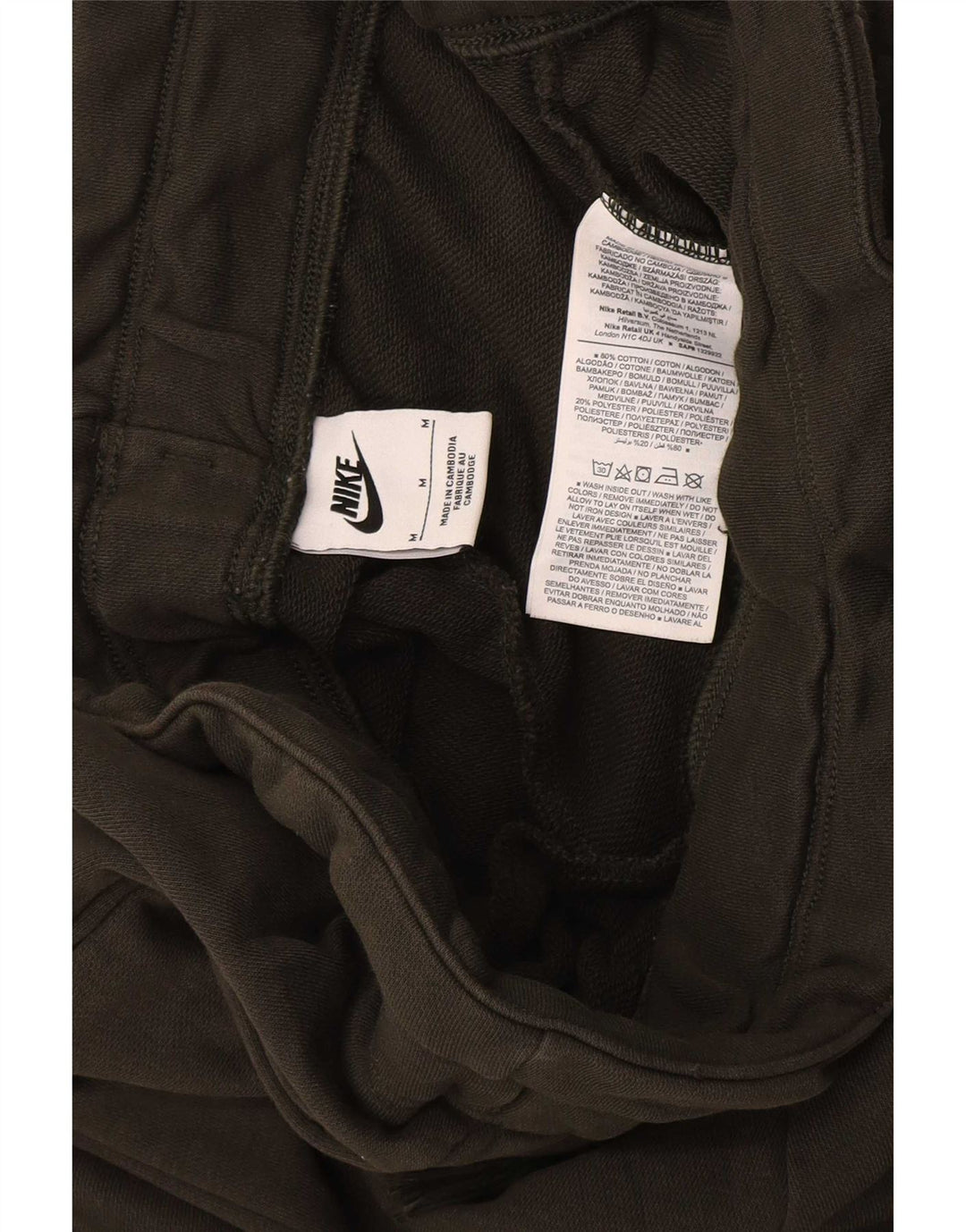 Pantalon de survêtement large en coton kaki moyen Nike Homme