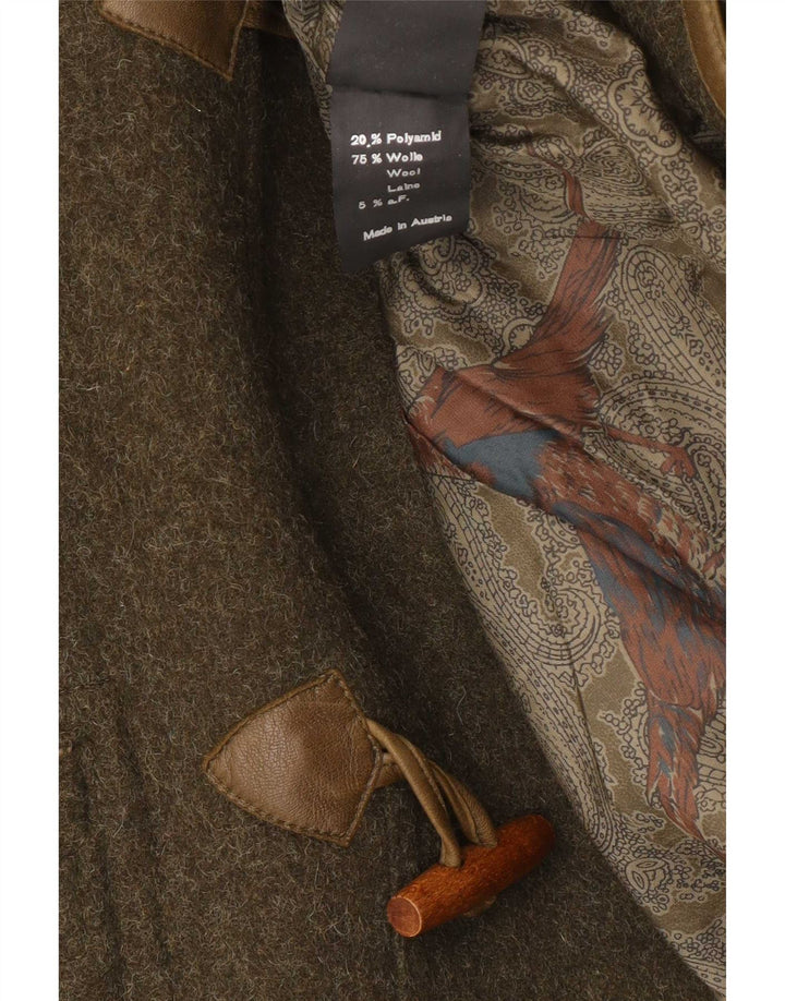 Lodenfrey Duffle-coat à capuche pour homme EU 50 Grande laine verte