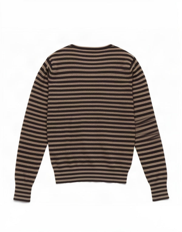 Diesel Womens Boat Neck Jumper Sweater UK 12 Medium Navy Blue Striped