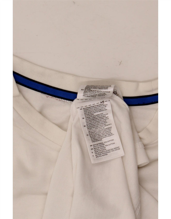 Adidas T-shirt graphique pour hommes, petit, blanc, coton, sport