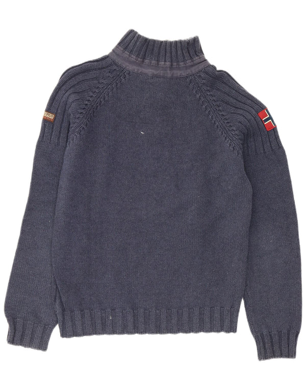 Napapijri Pull col zippé homme petit bleu acrylique