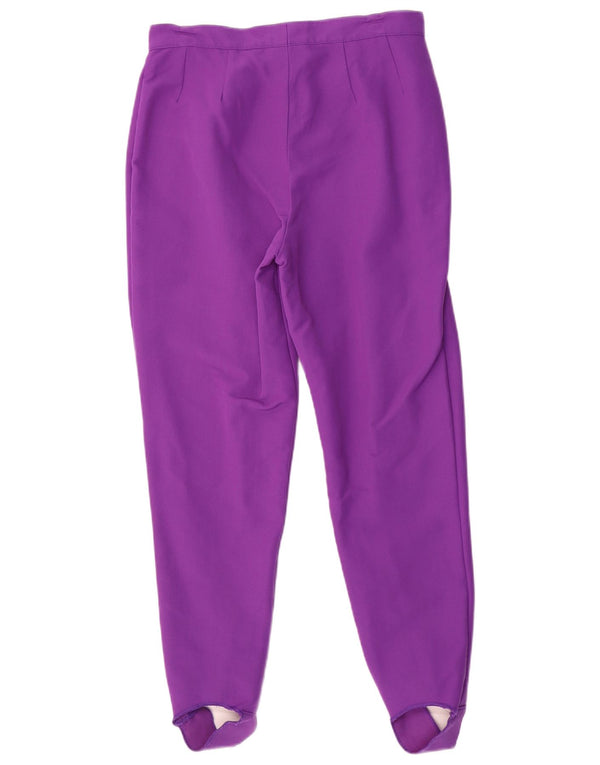 Pantalon étrier femme vintage IT 46 Large W28 L29 Purple Acrylique Sports