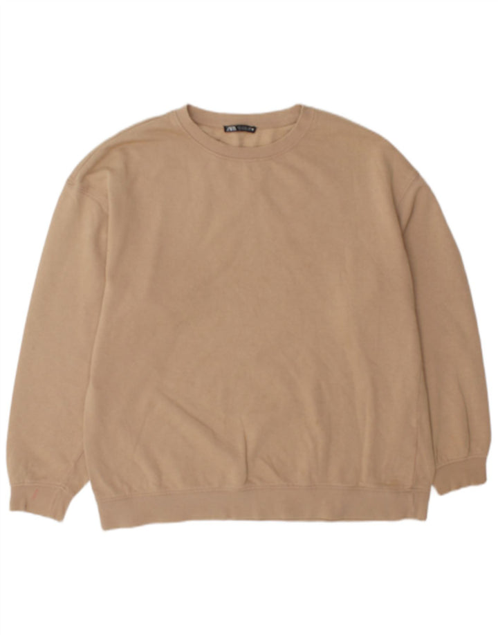 Zara Homme Sweatshirt Jumper Petit Coton Beige