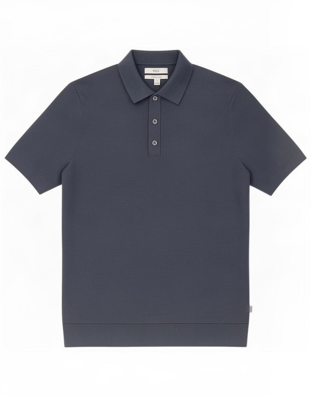 Marks & Spencer Polo Homme Bleu Moyen Coton