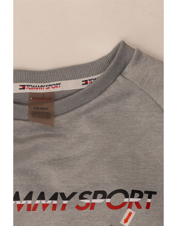 TOMMY HILFIGER Sweat-Shirt Graphique pour Homme Petit Gris Colorblock