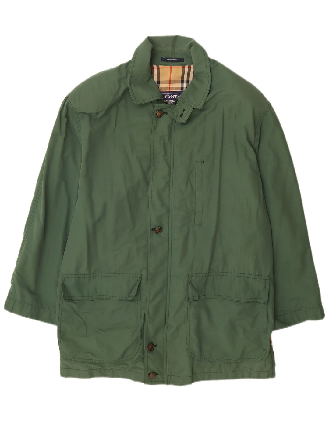 Burberrys Veste utilitaire pour homme IT 52 Large en coton vert