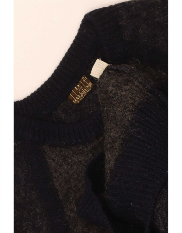 DALMINE Pull à col rond pour homme IT 50 en laine color block gris moyen