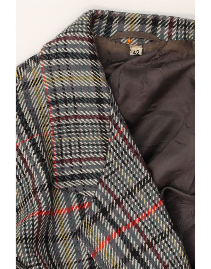 VINTAGE Ensemble jupe 2 pièces pour femme IT 42 Medium W30 Gris Check