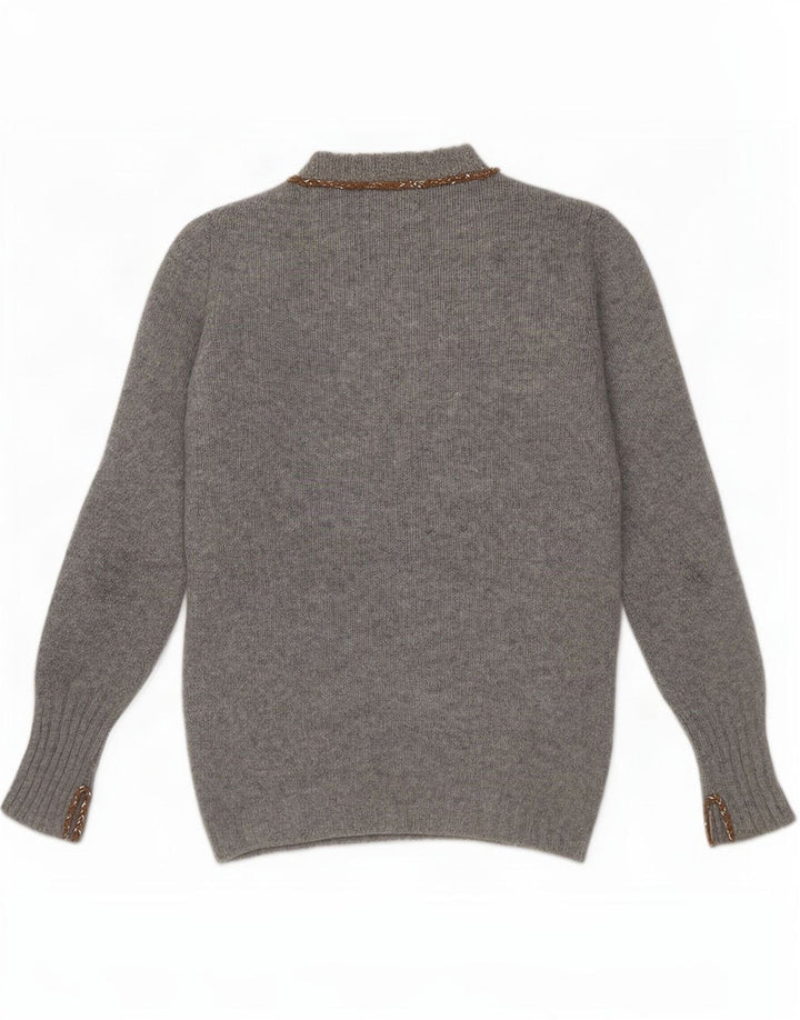 Liapull Pull Col Rond Femme IT 40 Petit Cachemire Gris