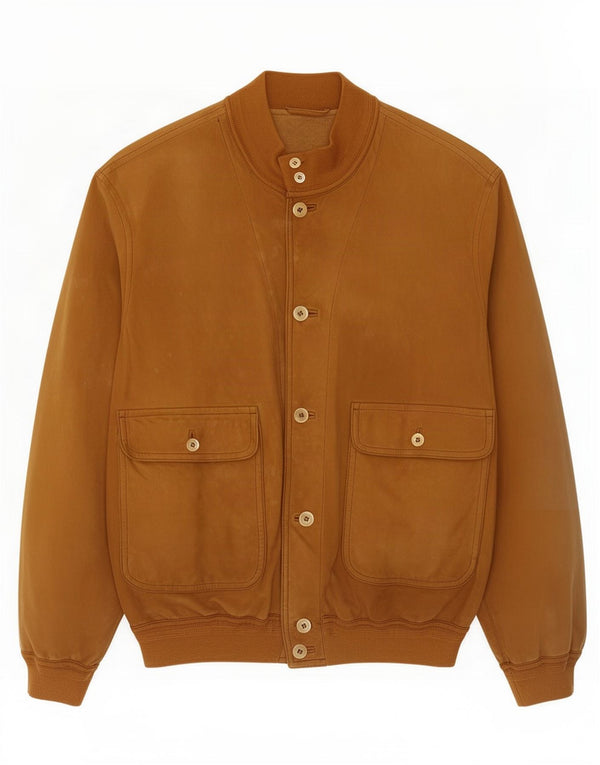 Enrico Mandelli Veste bomber en daim pour homme UK 42 XL Marron