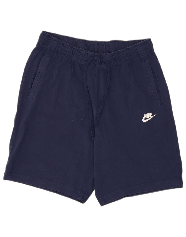 Nike Short de sport en coton bleu marine moyen pour homme