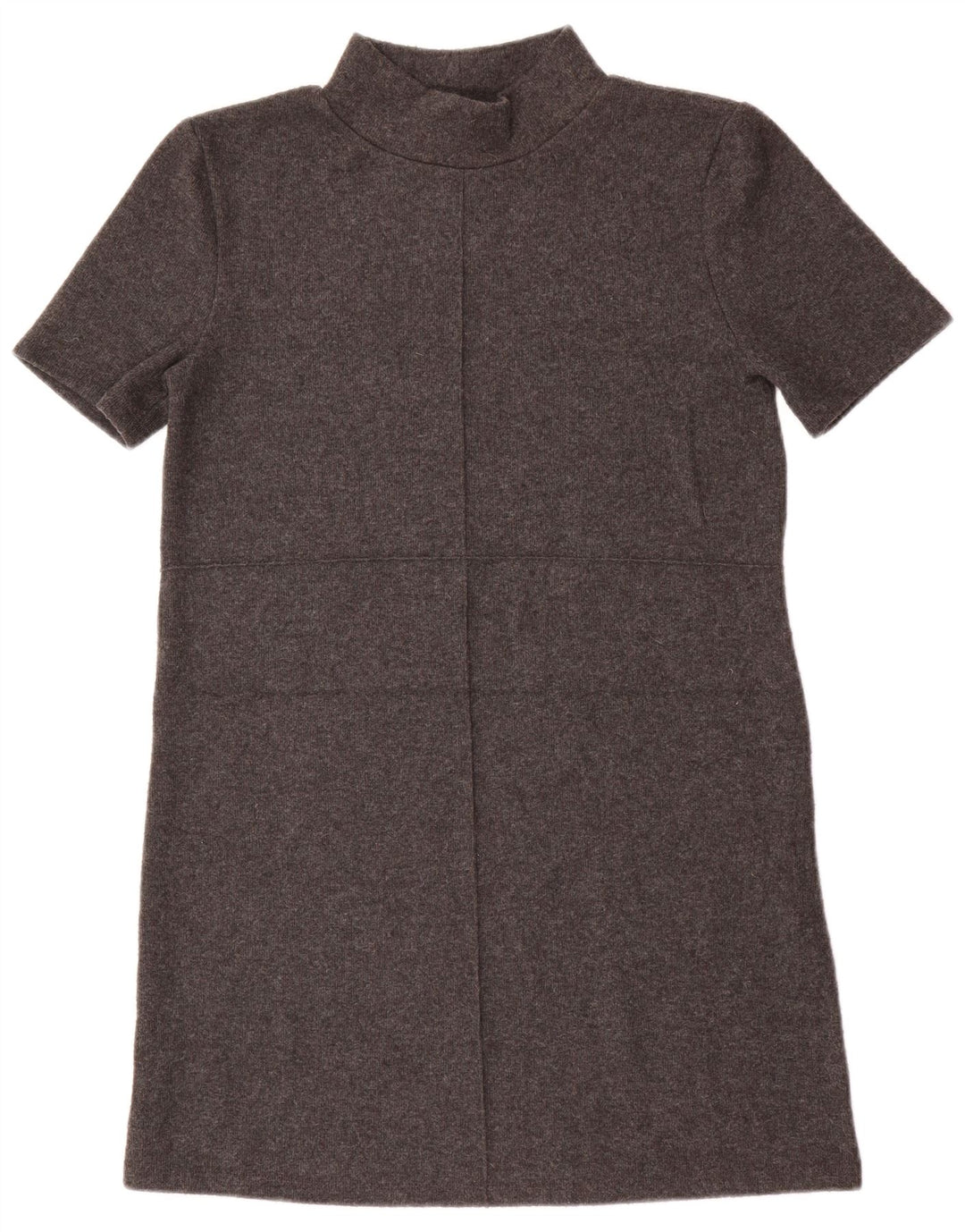 Zara Robe pull à manches courtes pour femme UK 12 Gris moyen Polyester