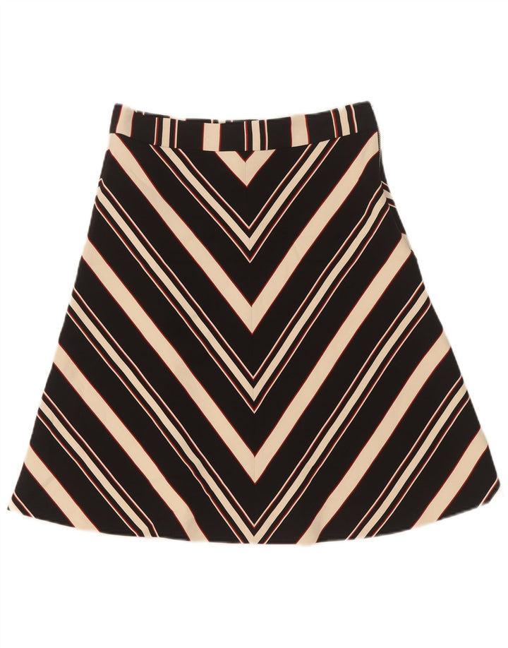 Zara Femme Jupe A-Line Small W28 Noir Rayé