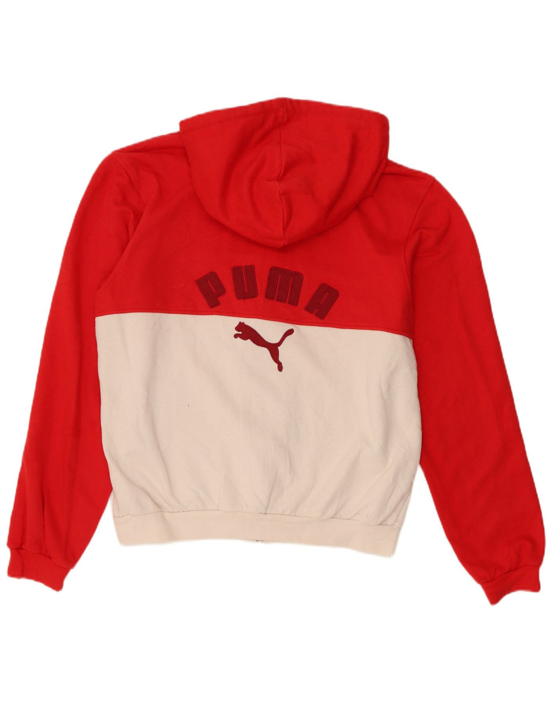 Puma Sweat à Capuche Graphic Zip Homme Rouge Moyen Colourblock Cotton