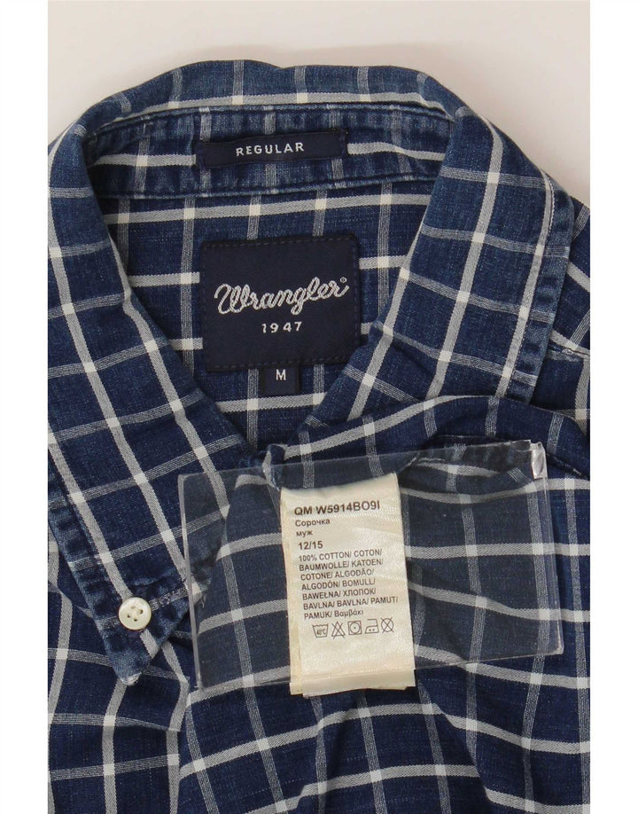 Wrangler Chemise Regular Fit Homme Bleu Marine Moyen à Carreaux Coton