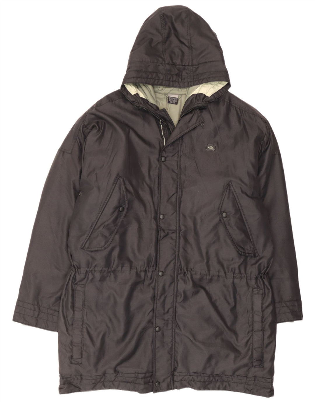 Nike Manteau coupe-vent à capuche pour homme UK 45/47 XL Noir Polyester