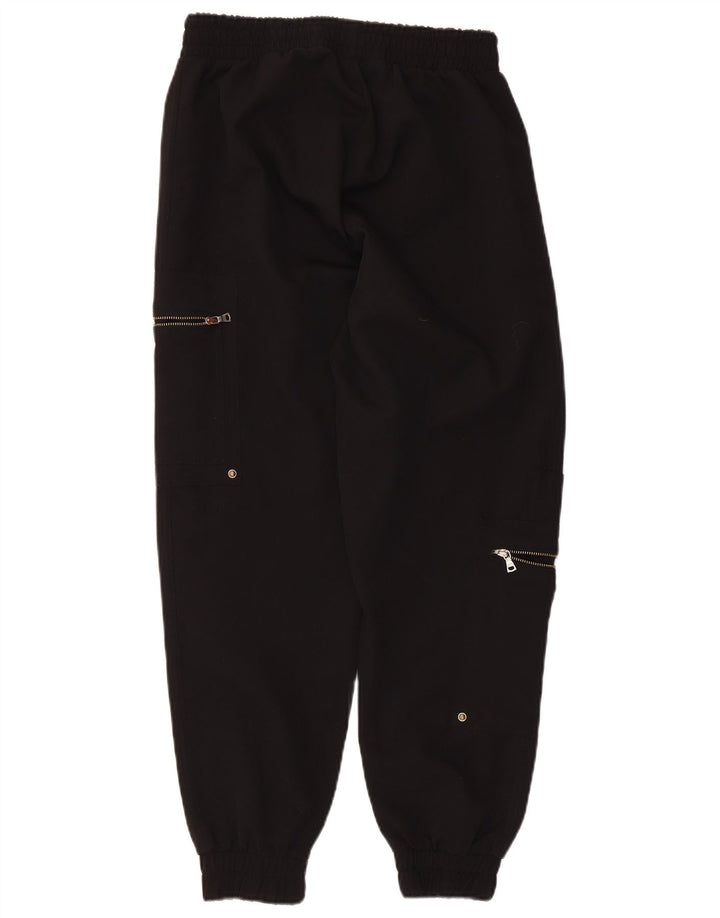 Zara Pantalon de survêtement cargo pour femme UK 8 Small Noir