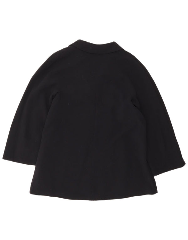 Max Mara Veste blazer à 2 boutons pour femme UK 10 Petite laine bleu marine