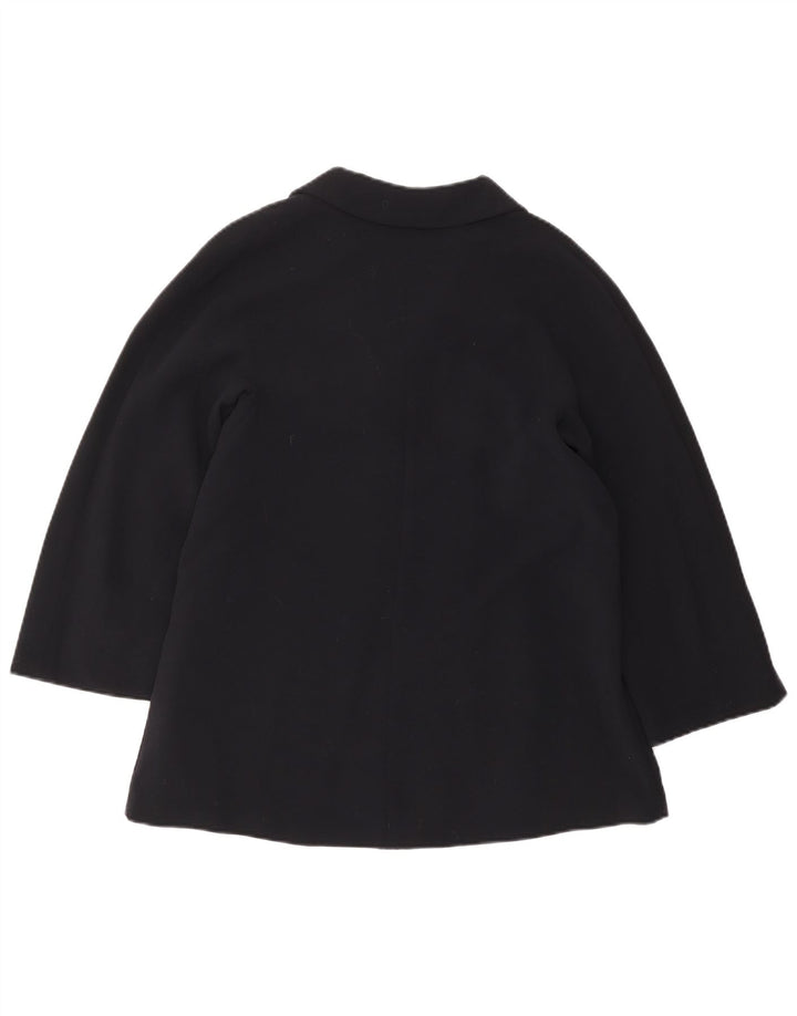 Max Mara Veste blazer à 2 boutons pour femme UK 10 Petite laine bleu marine