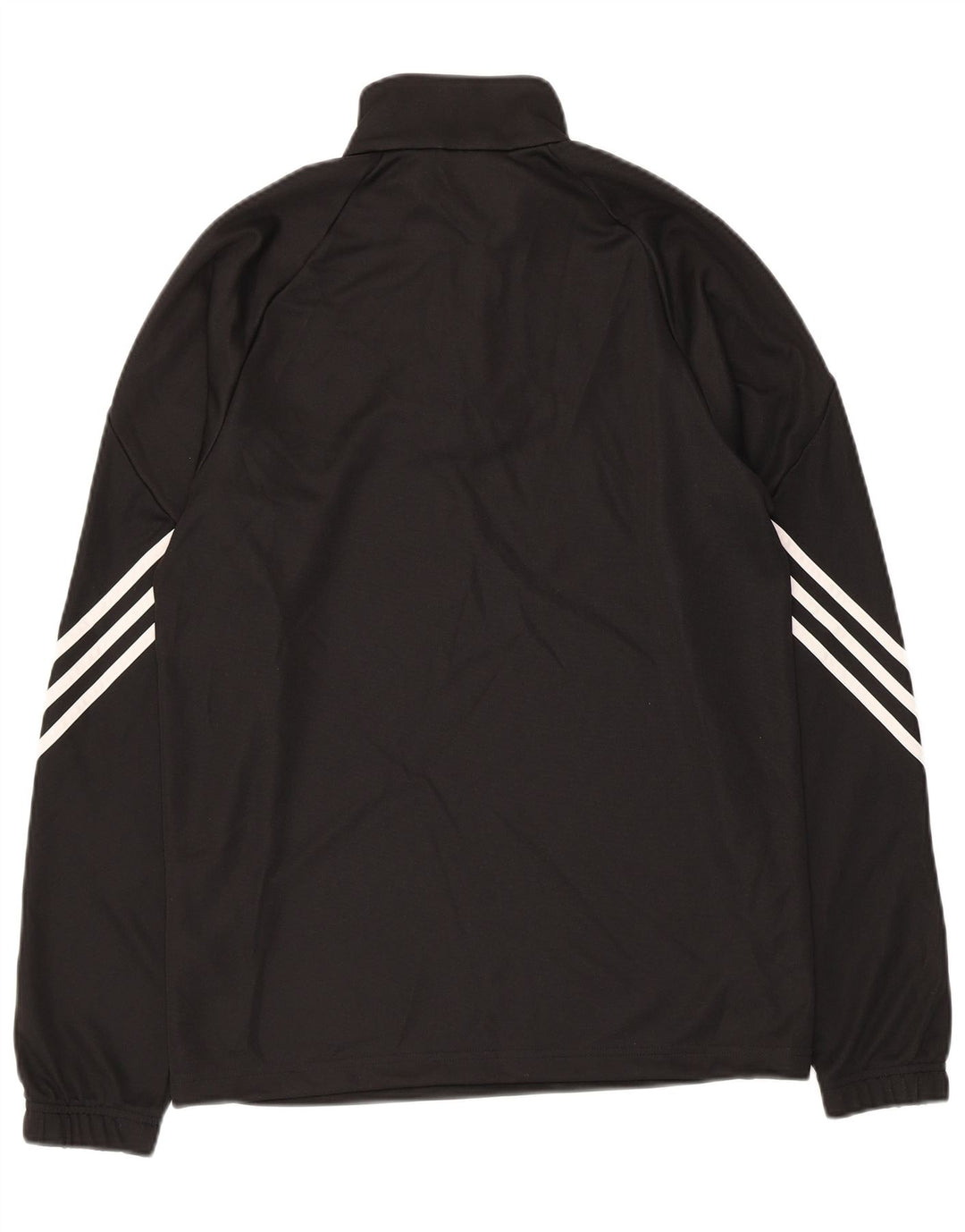 Adidas Hommes Climalite Zip Neck Pull Survêtement Top Petit Noir Polyester