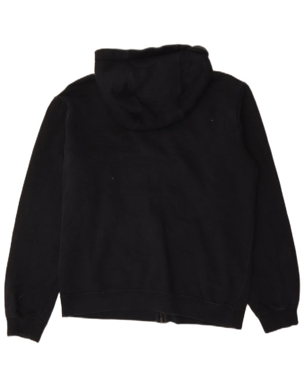 Nike Sweat à capuche zippé graphique en coton noir moyen pour homme