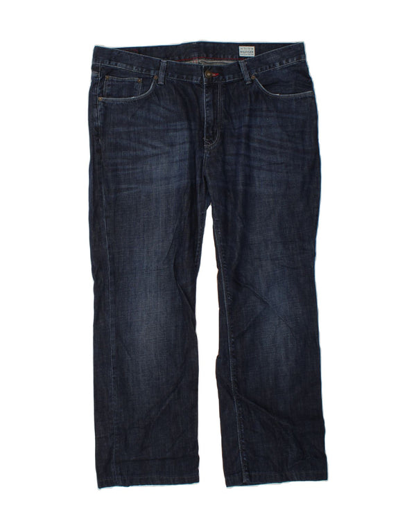 TOMMY HILFIGER Jean Droit Homme W40 L29 Bleu Marine Coton