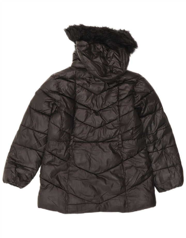 MICHAEL KORS Veste matelassée à capuche pour fille 7-8 ans Noir Polyester
