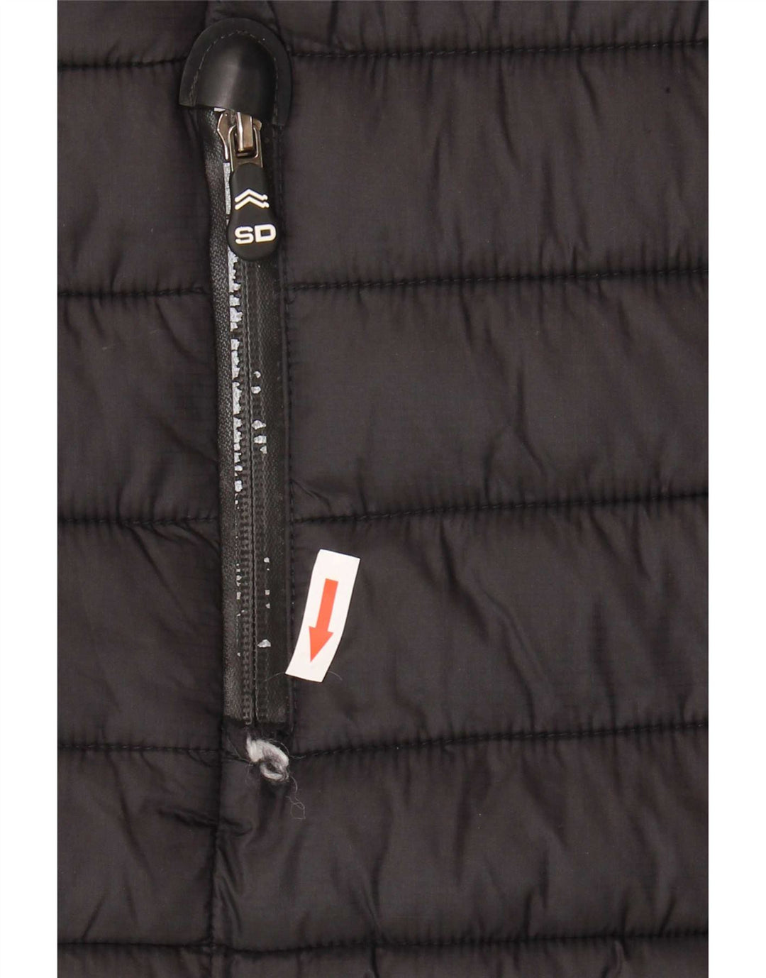 Superdry Veste matelassée pour hommes UK 38 Medium Black Nylon