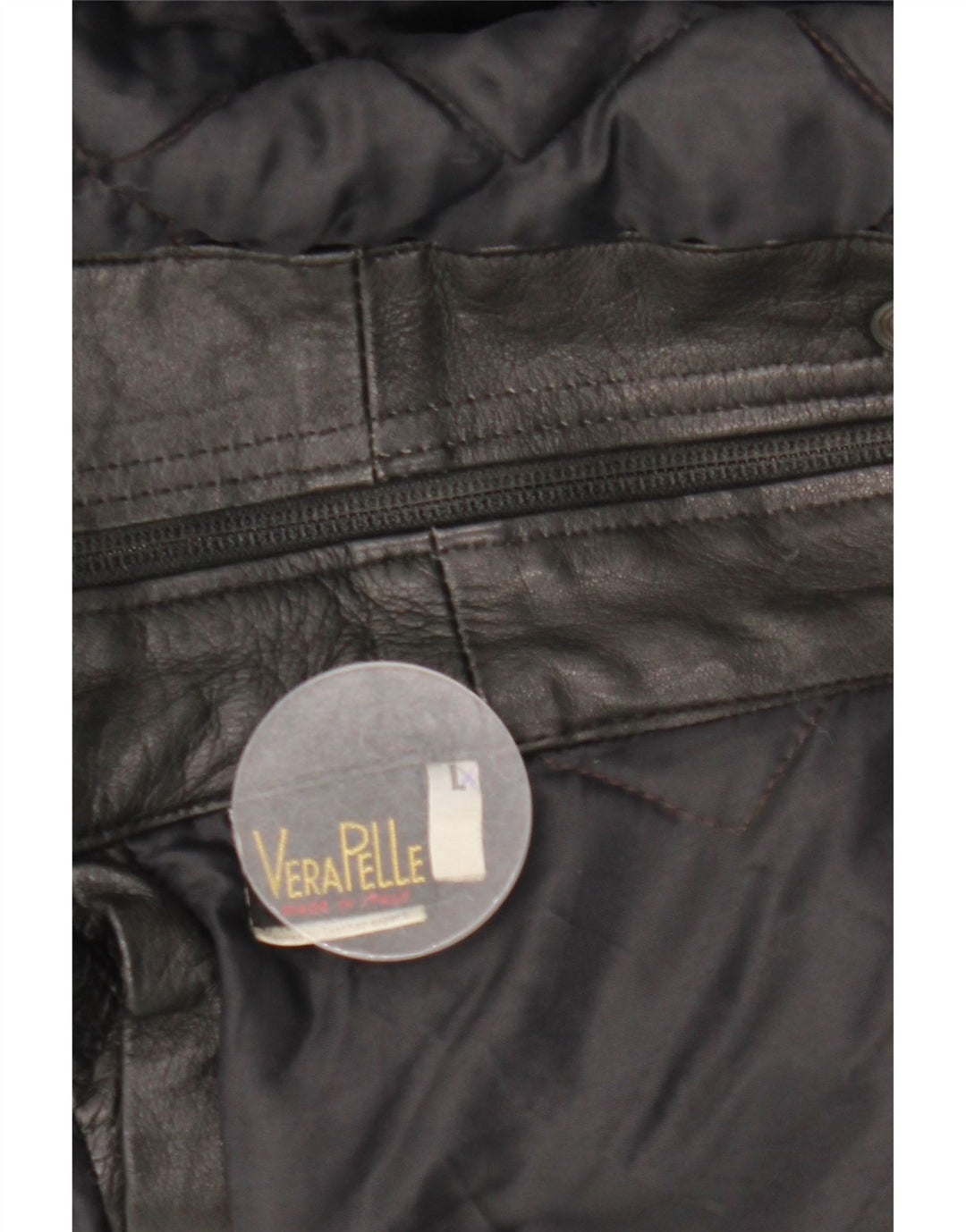 veste en cuir homme vintage UK 40 Grand cuir noir