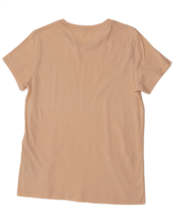 Levi's T-Shirt Graphique Femme UK 12 Beige Moyen Coton