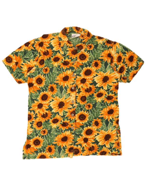 chemise à manches courtes femme vintage EU 38 Floral multicolore moyen