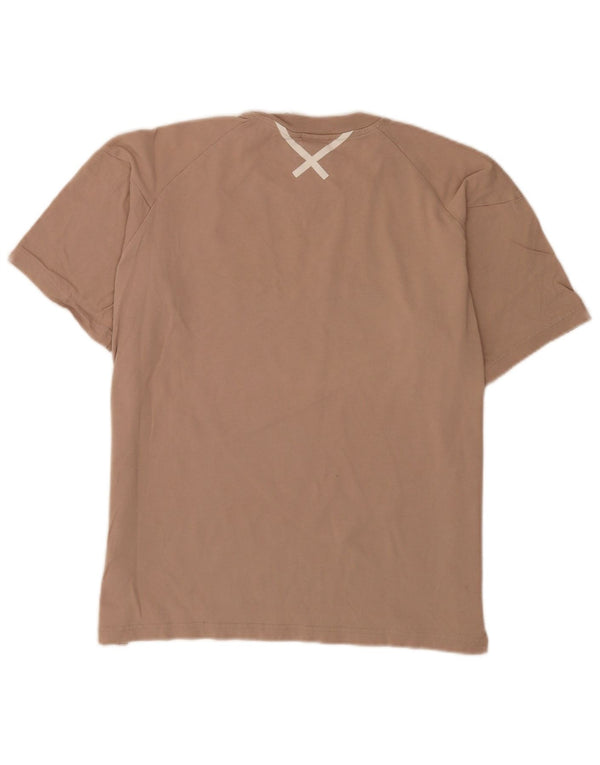 Adidas T-shirt coupe ample pour femme UK 12 en coton marron moyen