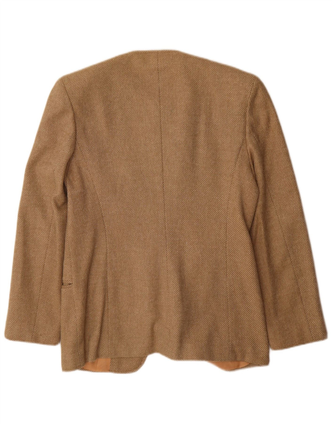 Elle Erre Veste blazer longue pour femme IT 44 Beige moyen à fines rayures