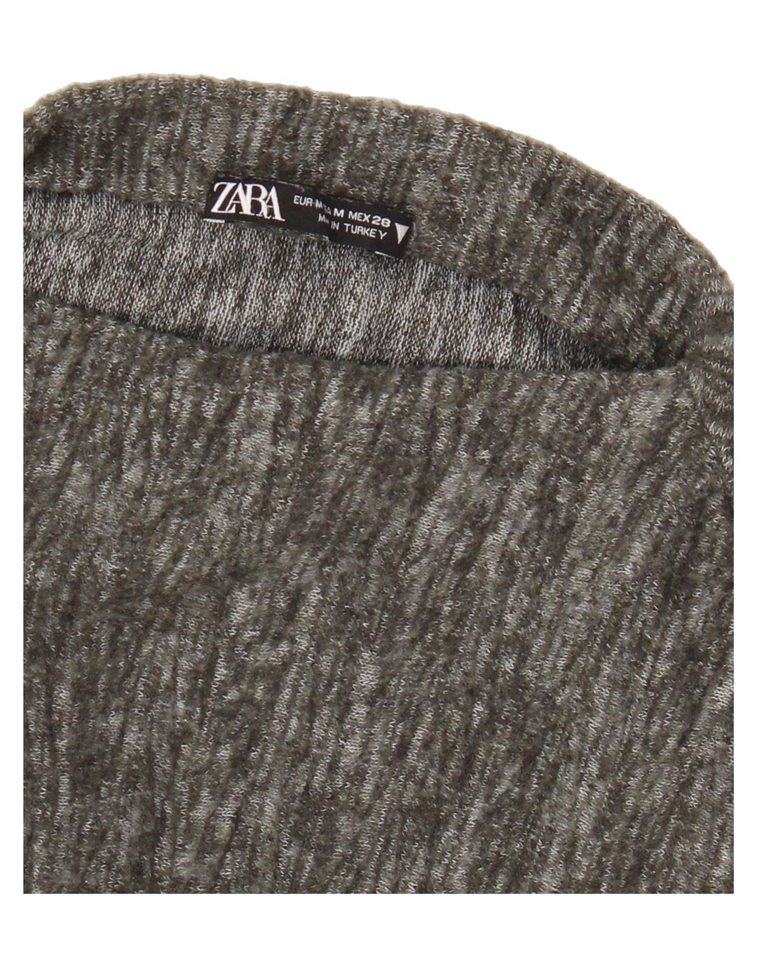 ZARA Womens Top Long Sleeve UK 14 Medium Grey Flecked Vintage Zara and Second-Hand Zara from Messina Hembry 