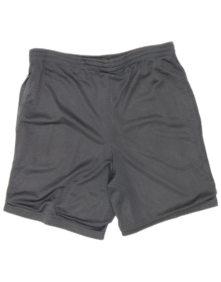 Starter Short de sport graphique coupe régulière pour homme, petit, gris, polyester