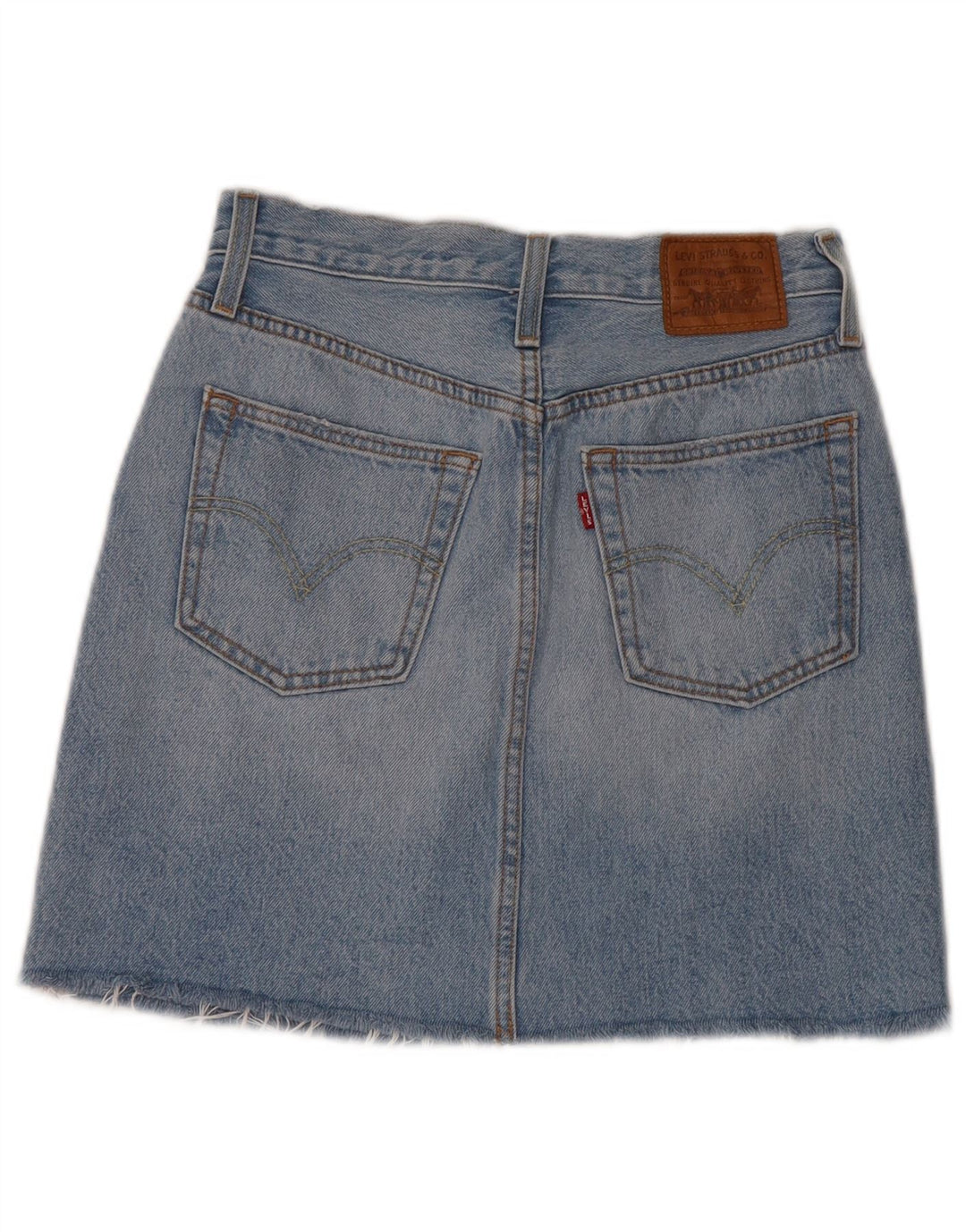 LEVI'S Jupe en jean vieilli W25 XS en coton bleu pour femme