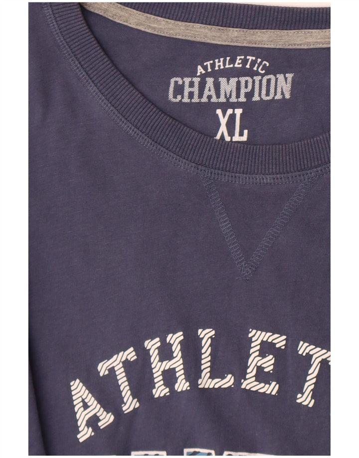 Champion Haut graphique à manches longues pour homme XL Bleu