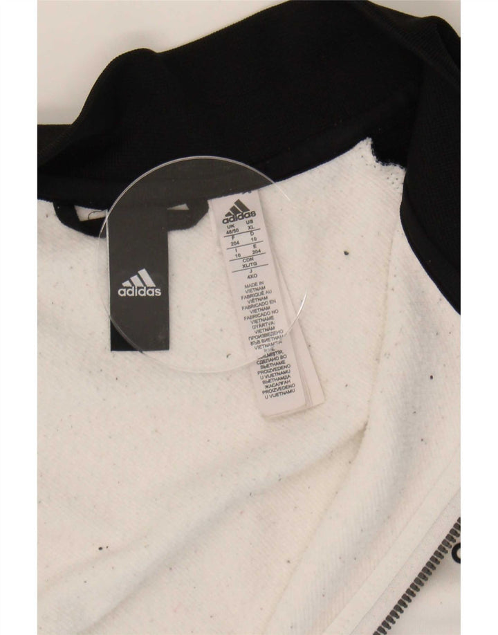 Adidas Veste de survêtement pour homme UK 48/50 XL Blanc Colorblock Polyester