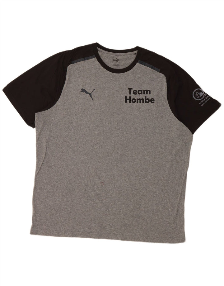 PUMA T-Shirt Graphique Homme XL Gris Colorblock