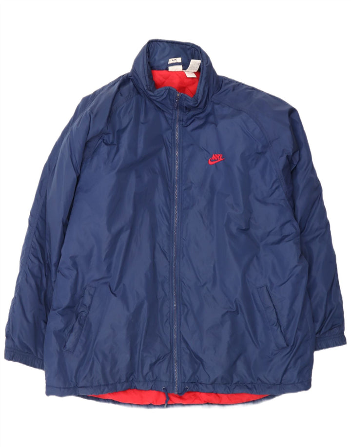 Nike Veste coupe-vent pour homme UK 42 XL Bleu marine Nylon
